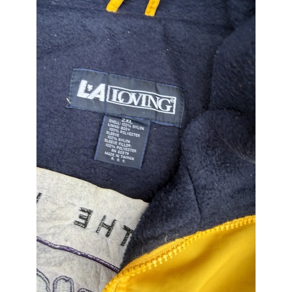 Vintage Vensco Inc Yellow Bomber Jacket Embroidered Workwear XL George - Picture 4 of 5